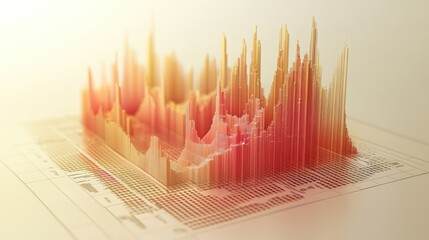 Poster - Abstract three dimensional data visualization graph