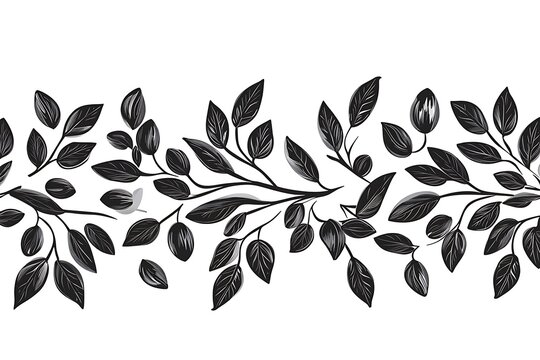 Calligraphic decorative elements with lines