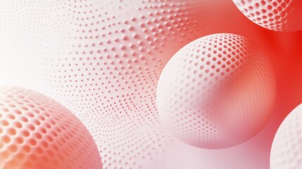 Poster - Abstract Pink Spheres with Dotted Texture Background