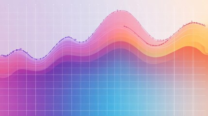 Poster - Abstract Colorful Waveform Data Visualization Graph