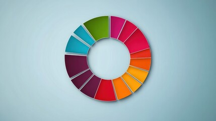 Poster - Colorful Circular Segments Graphic Design Element