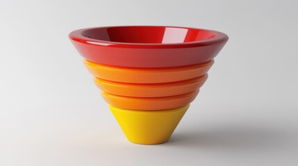Poster - Colorful layered funnel graphic design illustration