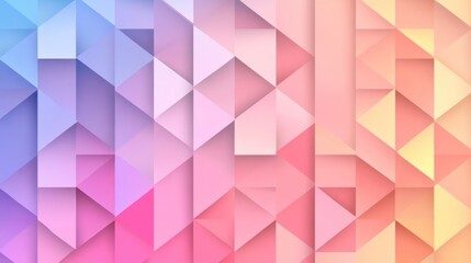 Aufkleber - Abstract Pastel Triangle Geometric Pattern Background
