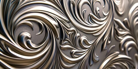 Poster - Silver design with a lot of detail