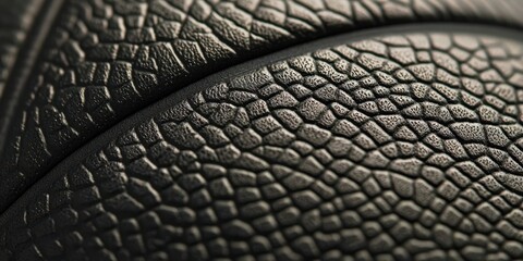 Poster - Basketball with a leather texture