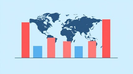 Poster - Global Bar Chart Illustrating Data Comparison Across Regions