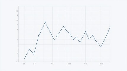 Poster - Line graph showing fluctuating data points over time