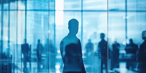 Fototapete - In a business environment, customer support agents provide excellent service using advanced technology and effective communication strategies.