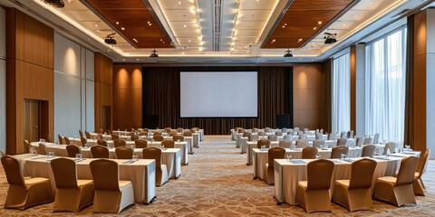 Aufkleber - State-of-the-art conference room with big screens, ergonomic seating, and modern design for high-level meetings.