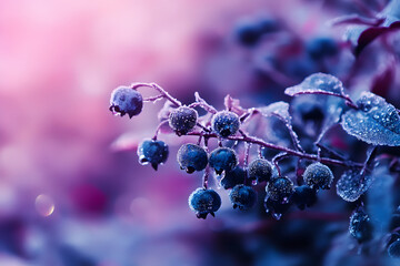 Wall Mural - Frozen blueberry, fresh healthy food, frozen fruite, blue berry