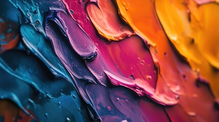 Poster - Vibrant abstract textures featuring rich hues of blue pink and orange ideal for artistic backgrounds and creative projects