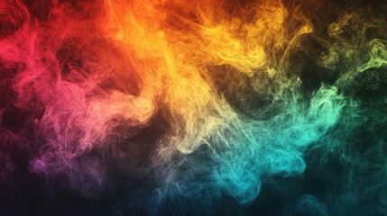 Fototapete - Colorful Swirling Smoke Abstract Background for Creative Design and Artistic Projects