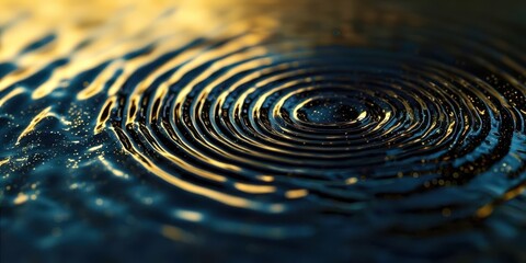 Poster - Small circle of water with ripples