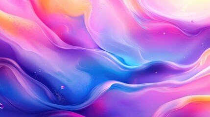 Poster - Colorful Abstract Background with Liquid Smoke Texture and Flowing Paint Patterns in Vibrant Shades of Pink and Blue