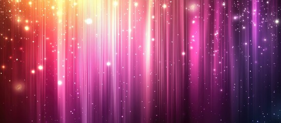 Leinwandbilder - Vibrant Vertical Technology Background with Pink Purple and Gold Lights and Lines Softly Glowing in a Gradient Design for Text Placement