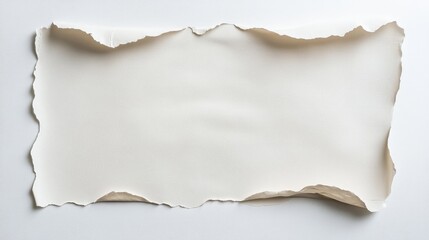 Poster - Torn vintage paper background for text or images with soft edges and a blank space for creative designs and presentations