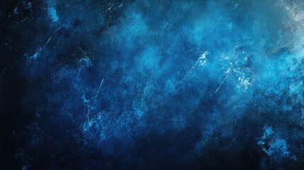 Fototapete - Vibrant Textured Blue Concrete Wall Surface with Subtle Hues of Turquoise and Black Gradient Ideal for Abstract Background or Design Concept