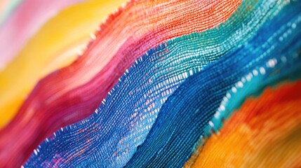 Fototapete - Colorful Flowing Waves in Abstract Pattern for Creative Background Design