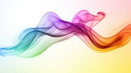 Leinwandbilder - Colorful Abstract Wave Background with Smooth Flowing Gradient Smoke Effects