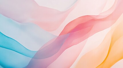 Aufkleber - Soft flowing abstract design featuring pastel colors that evoke tranquility and a sense of calm serenity for modern decor and branding.