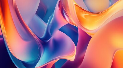 Leinwandbilder - Fluid abstract art composition with vibrant colors and dynamic movement for creative backgrounds or modern design projects.
