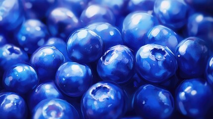 Aufkleber - Fresh and Juicy Blueberries Perfect for Nutritional Snacking and Healthy Recipes