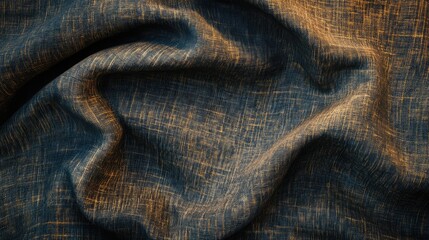 Poster - Textured vintage fabric close-up showcasing rich colors and intricate woven patterns for design and artistic backgrounds.