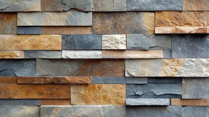 Poster - textured vintage brick wall with rustic colors and patterns suitable for backgrounds or design projects