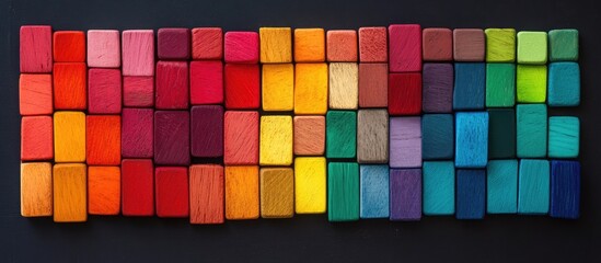 Poster - Colorful swatches displayed in a spectrum showcasing vibrant hues for design inspiration and creative project applications