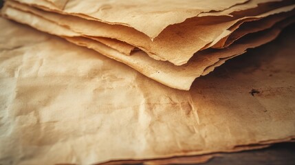 Poster - Old vintage paper background with creases and texture, ideal for design and layout projects requiring a rustic feel.