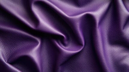 Poster - Vibrant violet textured artificial leather fabric draped elegantly creating a luxurious background for design and marketing applications