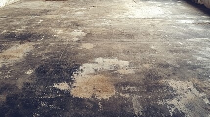 Poster - Scratched concrete floor with vintage grunge texture creating an aged and weathered atmosphere for design or backdrop use