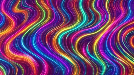 Leinwandbilder - An abstract display of vibrant swirling colors and glowing patterns.