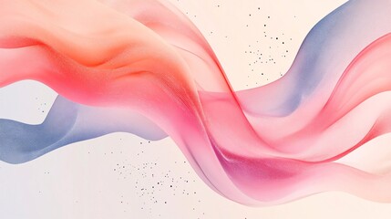 Aufkleber - Abstract pink and purple waves flowing on white background