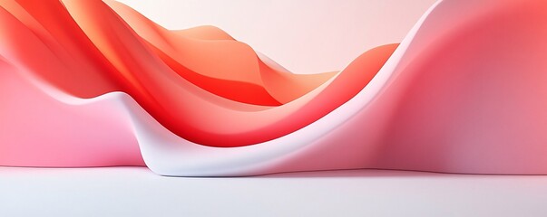 Aufkleber - Abstract pastel colored waves flowing and melting