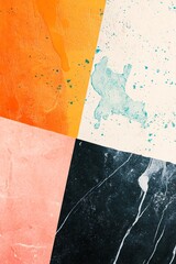 Poster - Colorful abstract background showing four different textures creating geometric pattern
