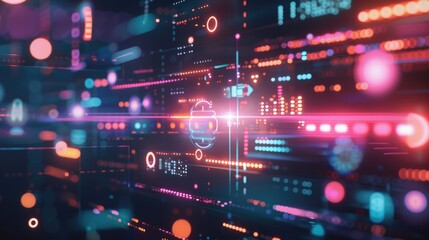 Poster - Explore a vibrant modern background featuring interactive digital elements perfect for data visualization, technology themes, and creative projects.