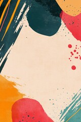 Poster - Abstract background featuring colorful brushstrokes and shapes