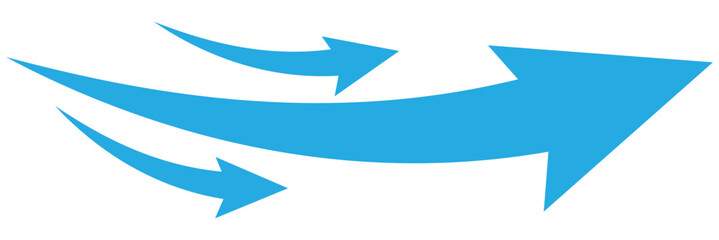 Fototapete - Arrow up icons. Set of curve rise increase arrows. Growth pictogram isolated. Vector illustration.