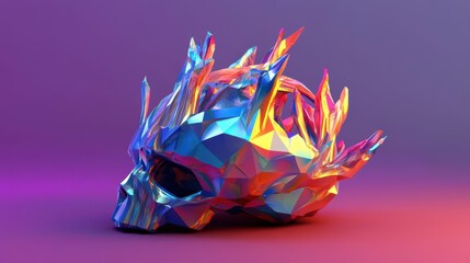 Poster - Colorful abstract low poly background design with geometric shapes and vivid color palette