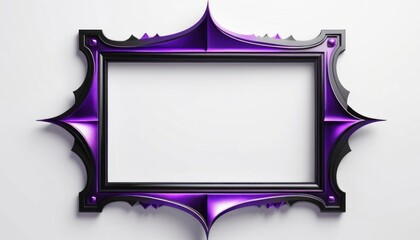 Poster - Elegant dark frame with sharp edges and vibrant purple accents, suitable for graphics