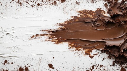 Poster - Swirls of rich mocha mousse contrast beautifully against a creamy white backdrop, showcasing an artistic blend of flavors. This delightful display invites the senses to indulge