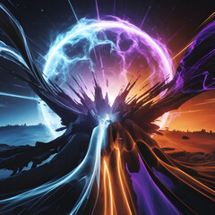 Wall Mural - earth in space solar system,