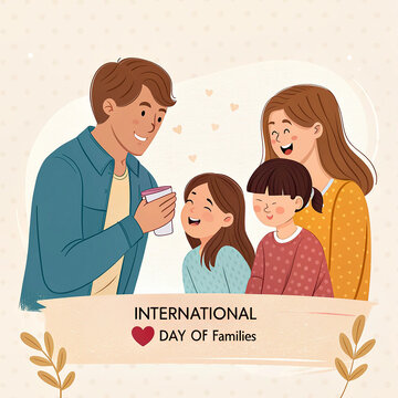 Top view frame with family figure concept
