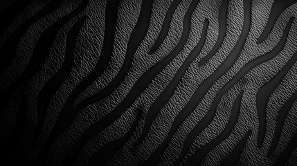 Poster - This artwork features a captivating monochrome zebra print pattern, highlighting the intricate curves and textures that create a sense of depth and sophistication in modern decor