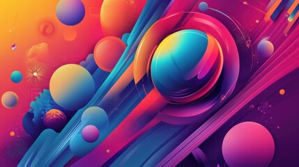 Poster - Modern innovation abstract concept vector illustrations.
