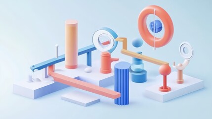 Poster - project implementation abstract concept vector illustration set. project initiation and closure, wor