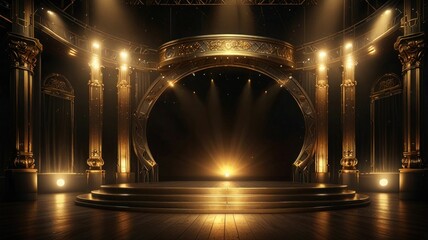 Wall Mural - illuminated luxury stage