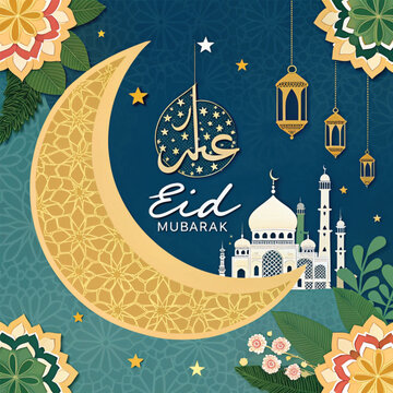 Eid Mubarak Vector Art, Icons, and Graphics for Free