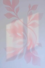 Poster - Delicate leaf patterns cast soft shadows on a serene wall during the golden hour of a tranquil afternoon. Generative AI